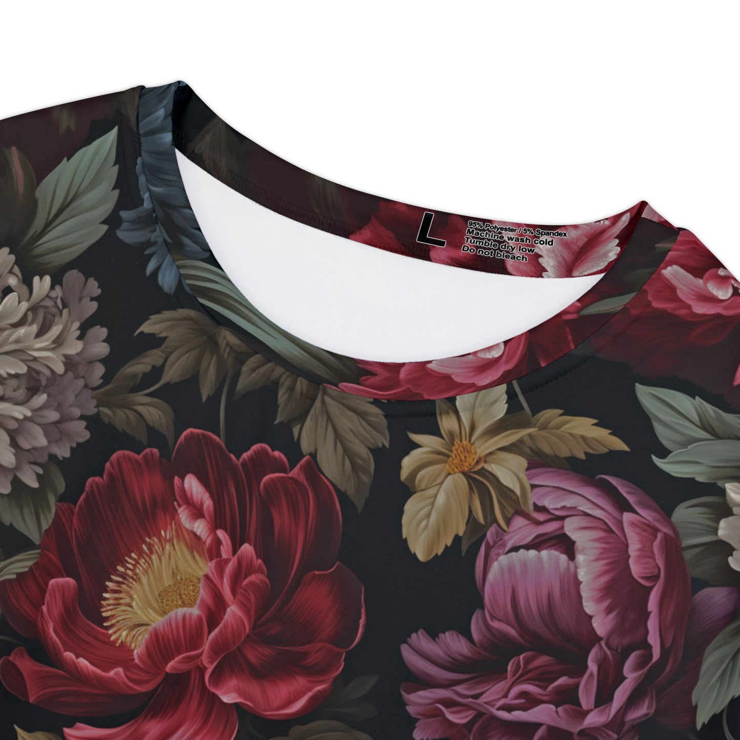 Midnight Garden womans floral short sleeve shirt