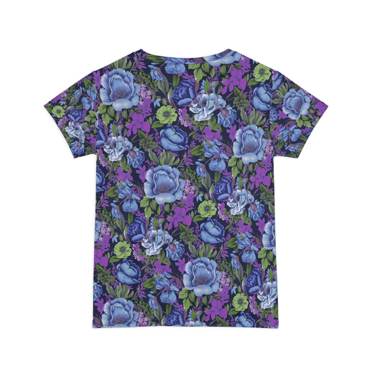 Purple & Denim Floral Go Everywhere Crew Neck T-Shirt