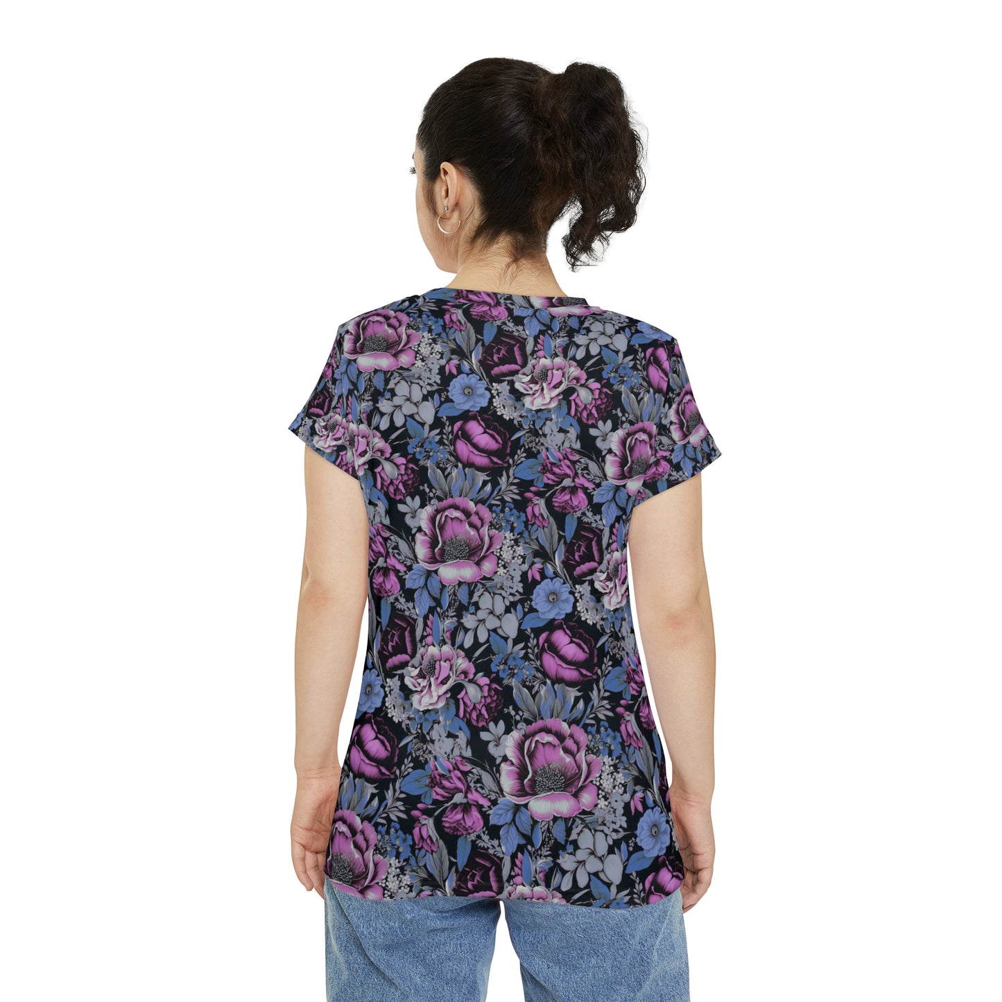 Pink & Denim Floral Go Everywhere Crew Neck T-Shirt