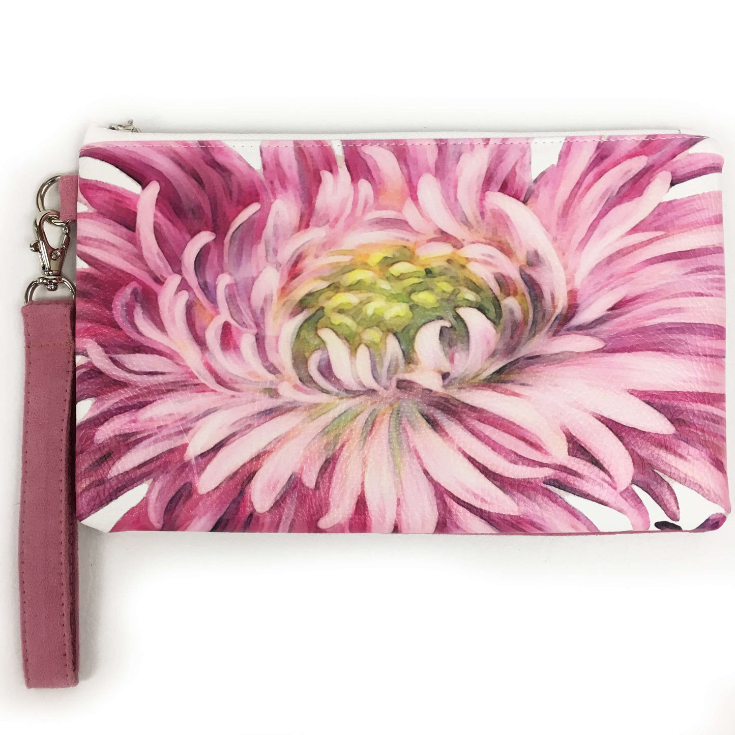 Pink Mum Wristlet - Velvet/VeganSuede - UndertheLeafDesigns.com