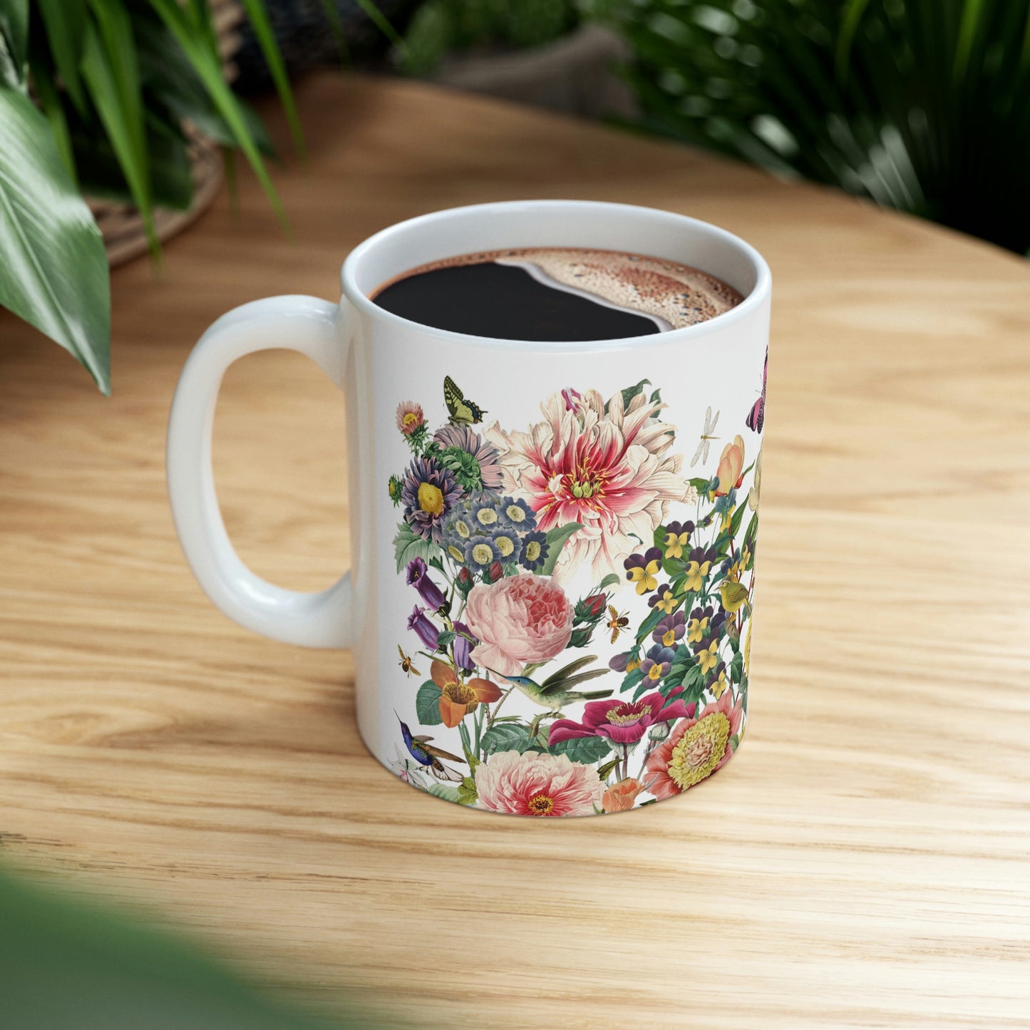 All Flowers, Birds, Butterflies, Bees Ceramic Mug 11oz