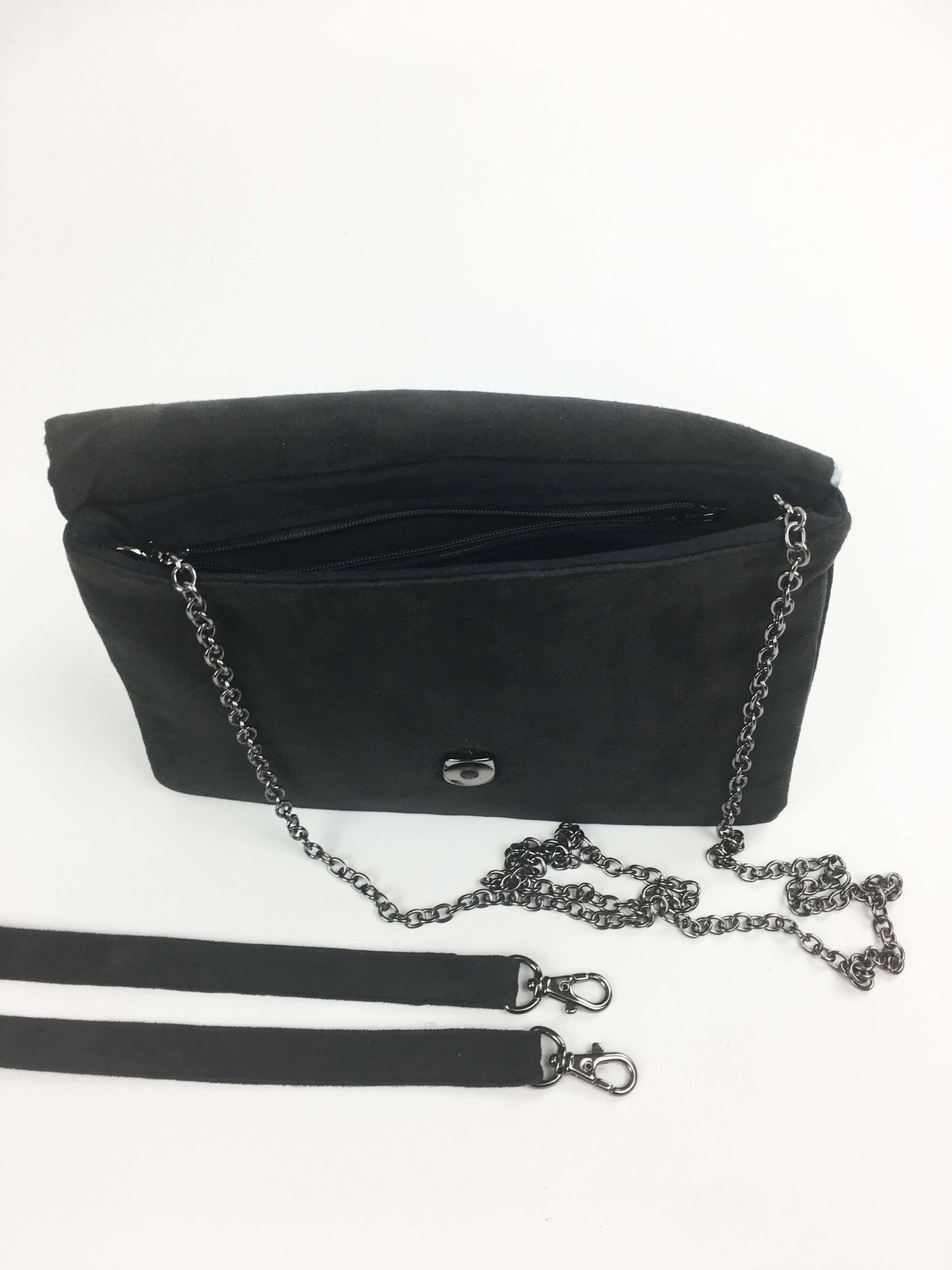 Lilac Clutch/Crossbody/Shoulder Bag in Velvet/VeganSuede - UndertheLeafDesigns.com