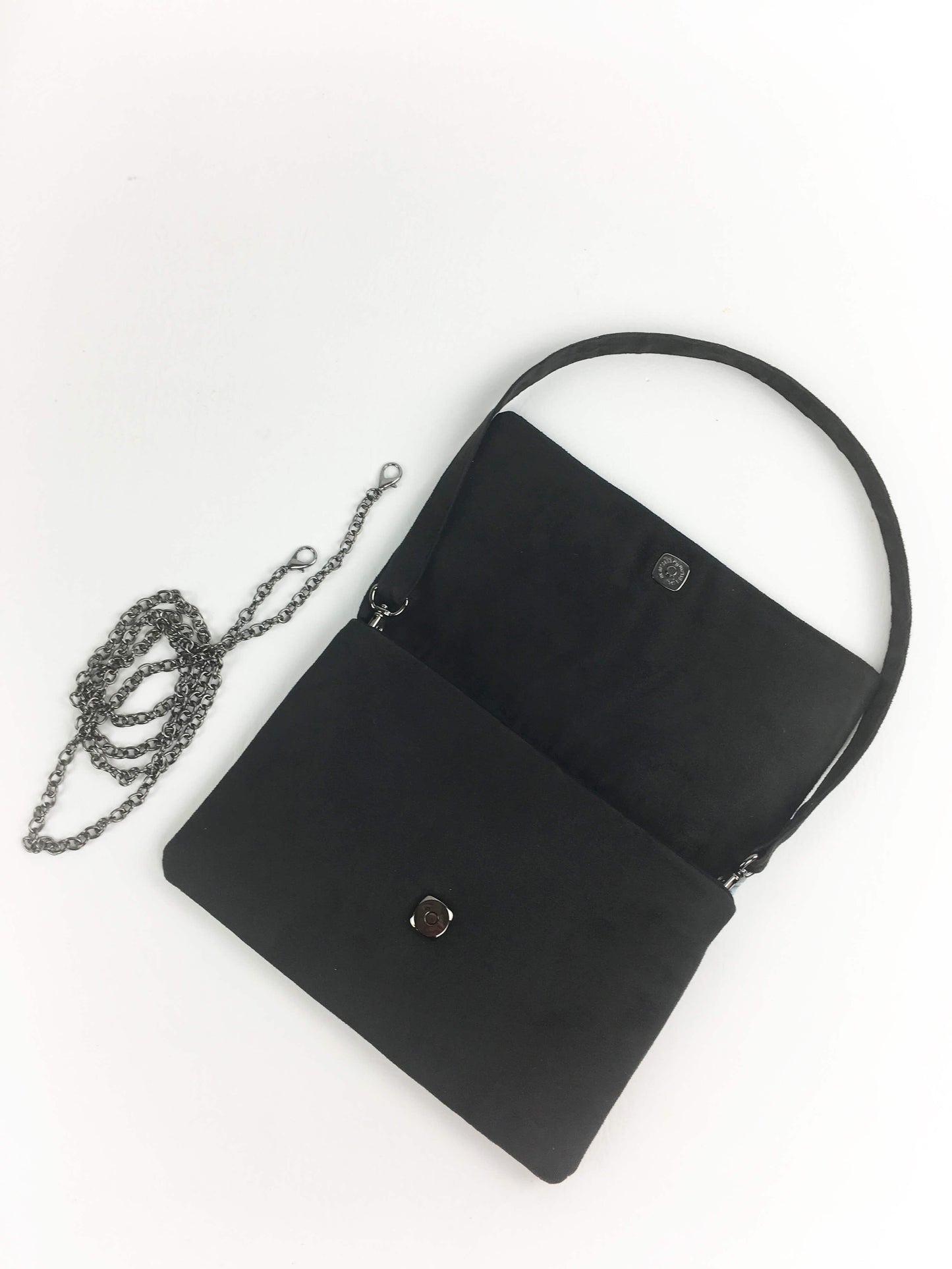 Lilac Clutch/Crossbody/Shoulder Bag in Velvet/VeganSuede - UndertheLeafDesigns.com