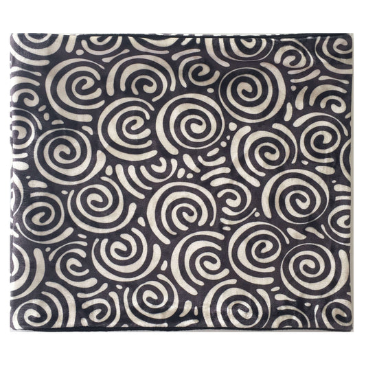 Cream & Black, Versatile Scarf, Headband, HatBand, Neck Warmer, Ladies Scarf, Velour Scarf, Designer Gaiter,Velour/Silky Soft Knit