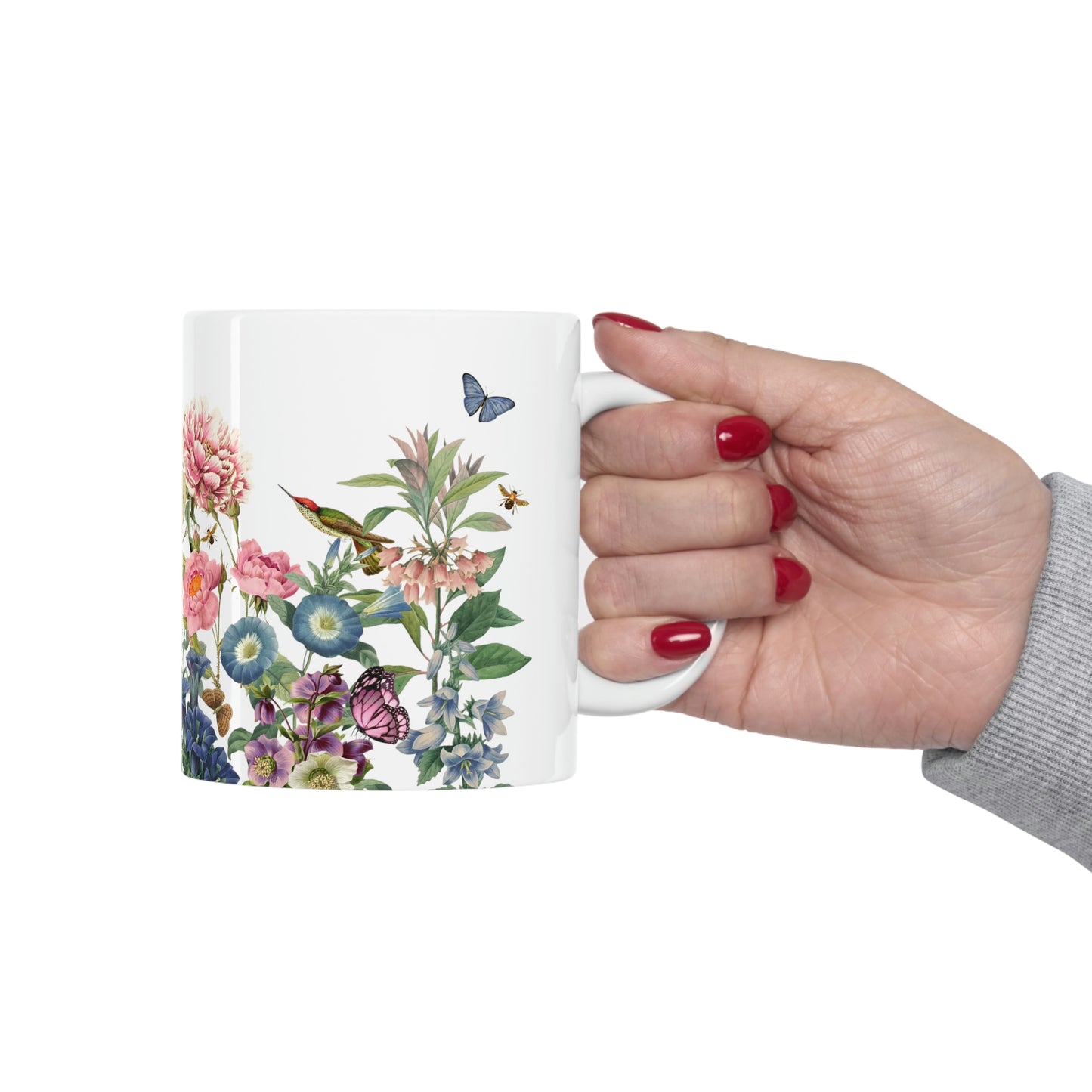 All Flowers, Birds, Butterflies, Bees Ceramic Mug 11oz