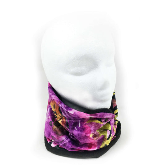 Bright Purple Neck Scarf, Woman Scarf,Fleece scarf, Fleece Neckwarmer, ladies scarf, artist scarf, Headband, Cowl scarf, face warmer