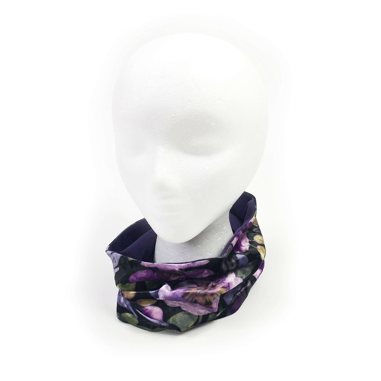 Modern Watercolor, Versatile Scarf, Headband, HatBand, Neck Warmer, Ladies Scarf, Velour Scarf, Designer Gaiter,Velour/Silky Soft Knit
