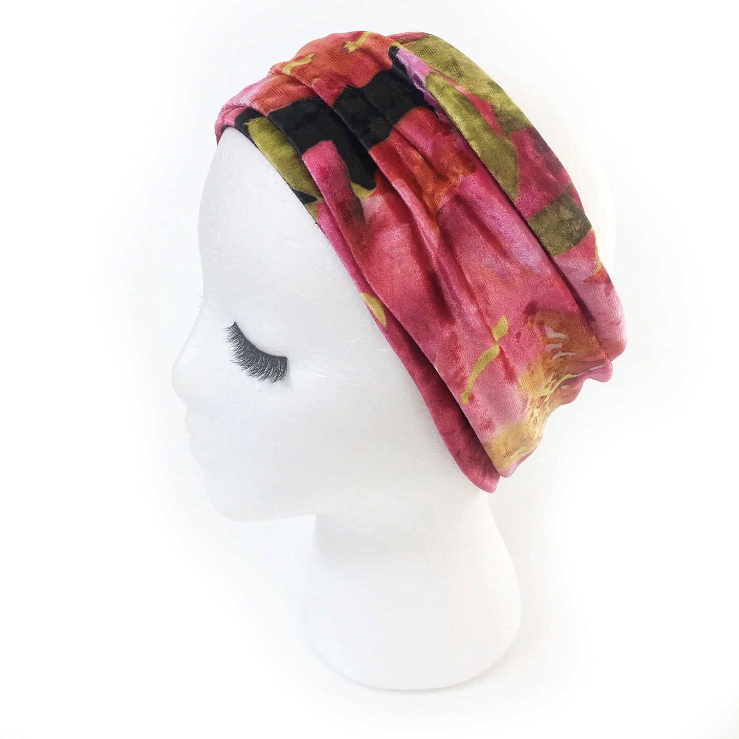 Abstract Watercolor, Versatile Scarf, Headband, HatBand, Neck Warmer, Ladies Scarf, Velour Scarf, Designer Gaiter,Velour/Silky Soft Knit