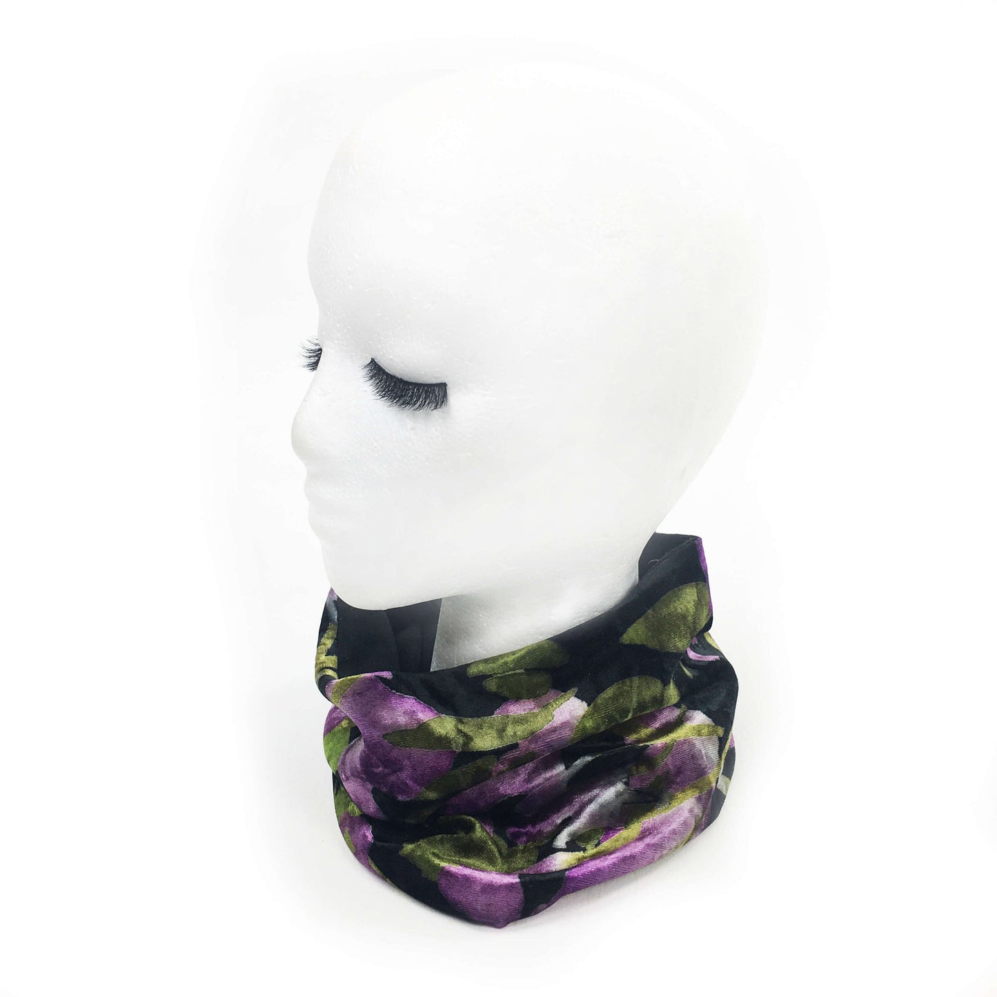 Abstract Leafs, Versatile Scarf, Headband, HatBand, Neck Warmer, Ladies Scarf, Velour Scarf, Designer Gaiter, Handpainted and printed Media 1 of 7