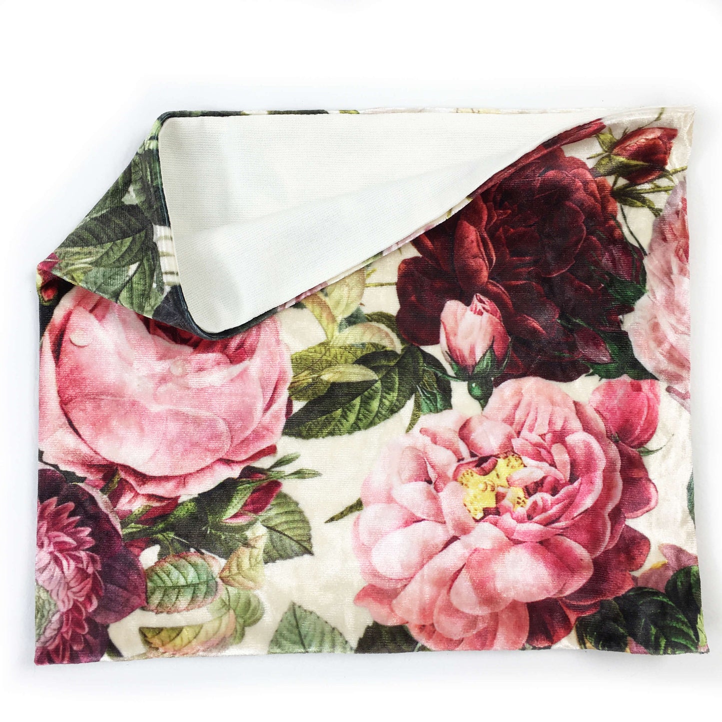 Garden Floral Versatile Scarf, Headband, HatBand, Neck Warmer, Washable, Ladies Scarf, Velour Scarf, Designer Gaiter,Velour/Silky Soft Knit