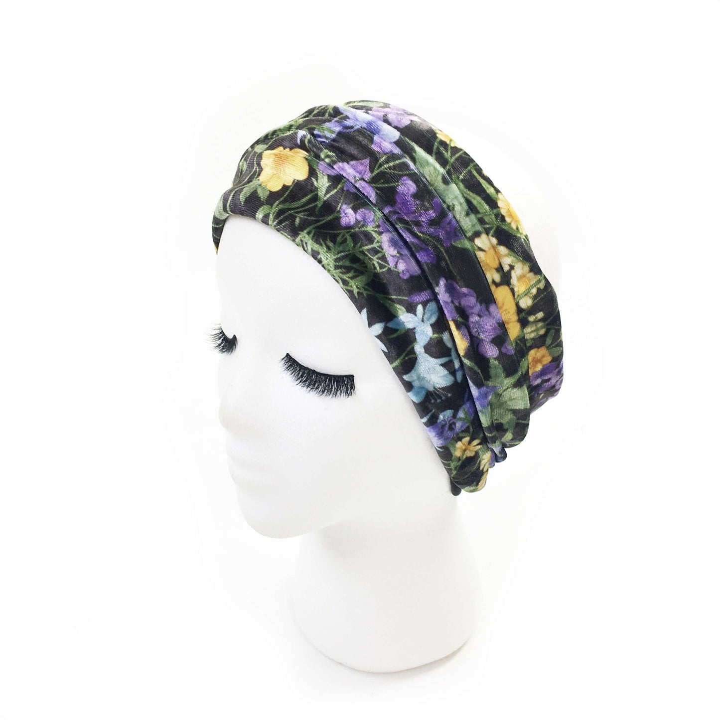 Wildflowers, Womans Versatile Scarf, Headband, HatBand, Neck Warmer, Washable, Ladies Scarf, Velour Scarf, Designer Gaiter, Velour