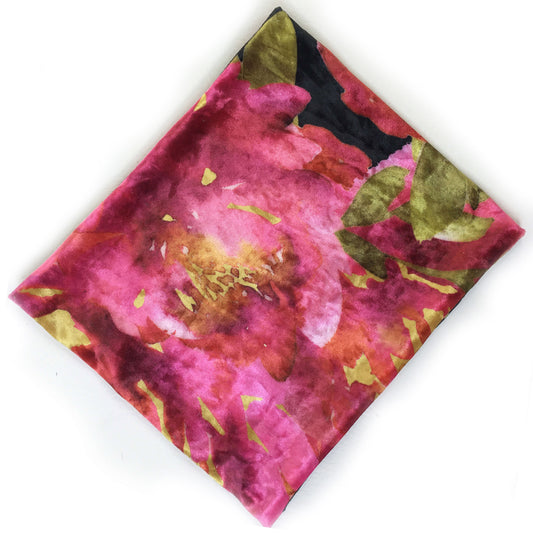 Abstract Watercolor, Versatile Scarf, Headband, HatBand, Neck Warmer, Ladies Scarf, Velour Scarf, Designer Gaiter,Velour/Silky Soft Knit