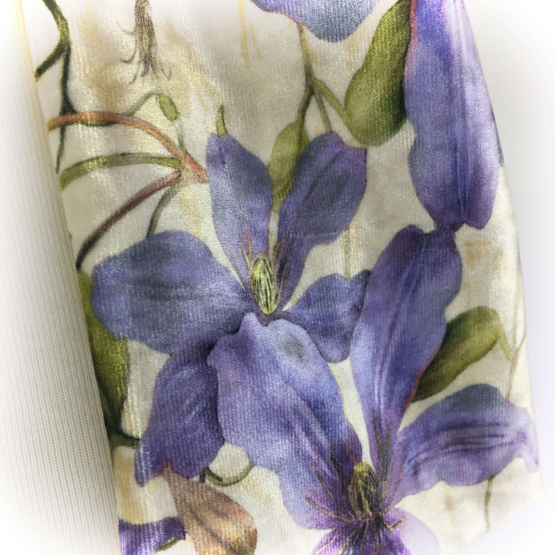 Periwinkle Clematis Scarf