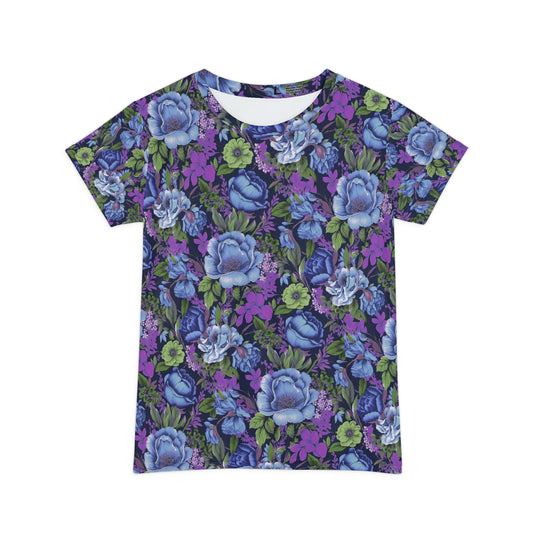 Purple & Denim Floral Go Everywhere Crew Neck T-Shirt