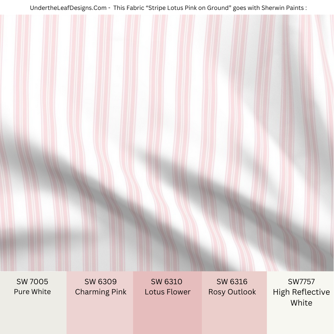 Stripe Lotus Pink Fabric in 28 fabric types