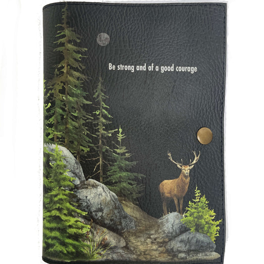 Be Strong & of Good Courage Mens Notepad Holder Christian Faith Gift