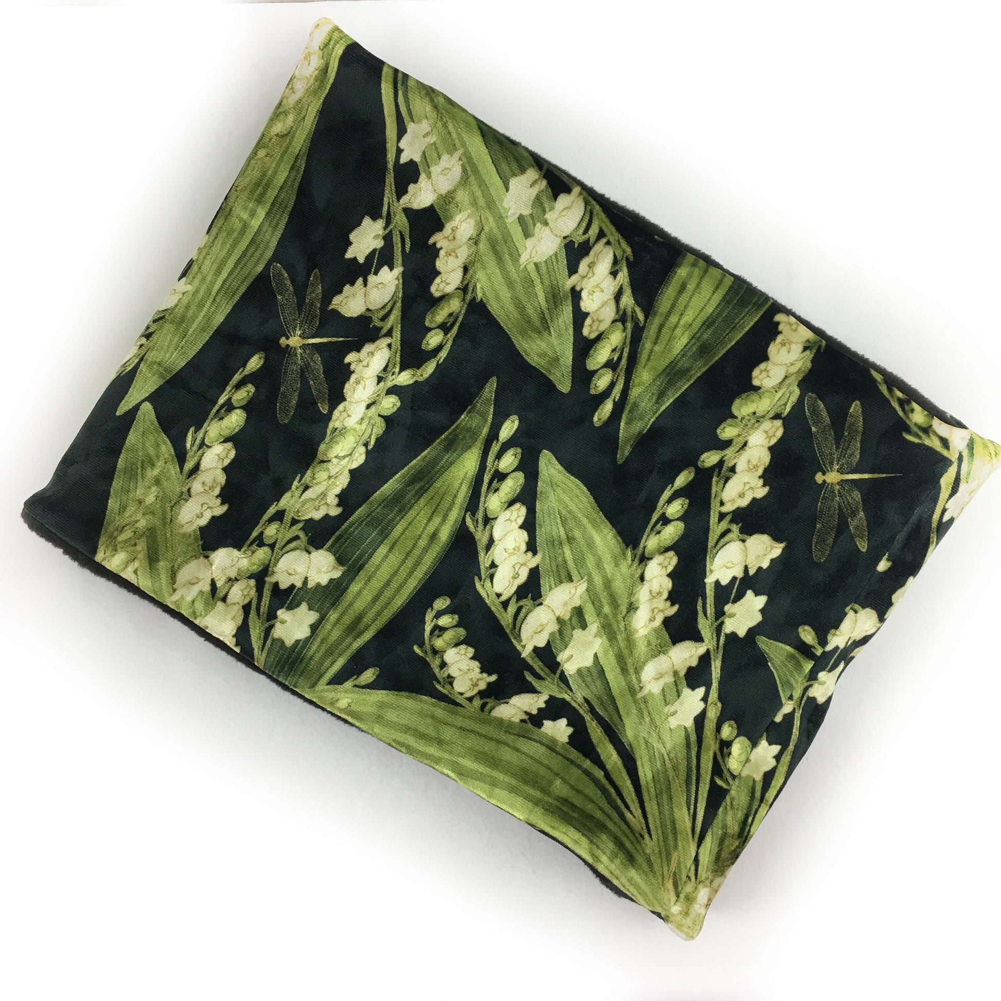 Lily-of-the-Valley and Dragonflies Fleece lined Velour Gaiter