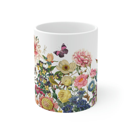 All Flowers, Birds, Butterflies, Bees Ceramic Mug 11oz